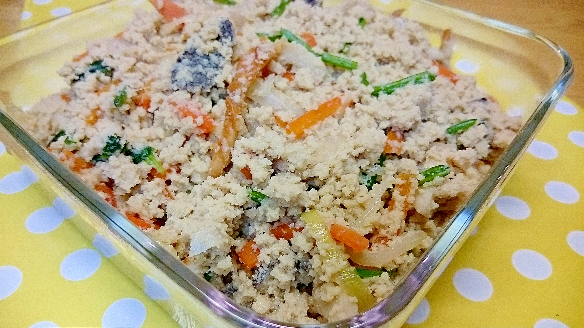 高野豆腐の卯の花風