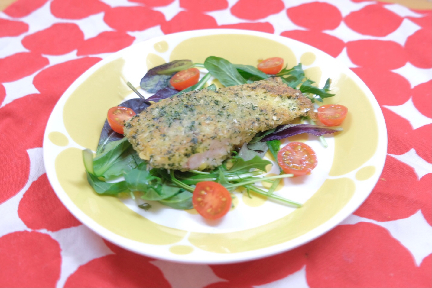 たまには洋風で　つばすの香草パン粉焼き