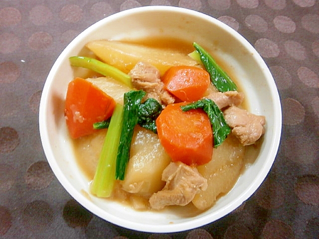 鶏肉・大根・小松菜の煮物