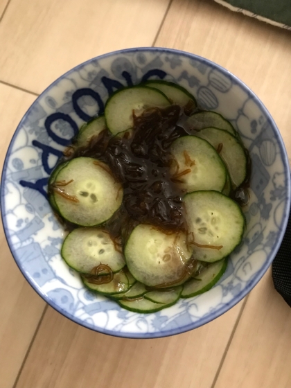 三杯酢もずく酢ときゅうりの酢の物