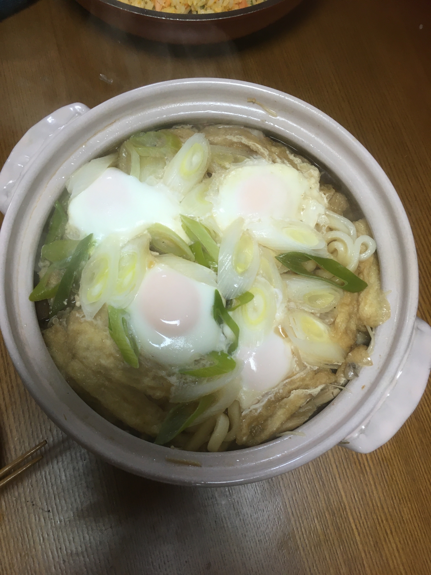 油揚げたっぷり鍋焼きうどん