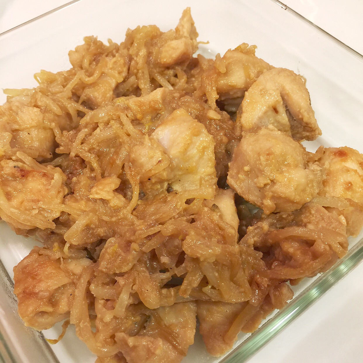 鶏むね肉ともやしの味噌炒め