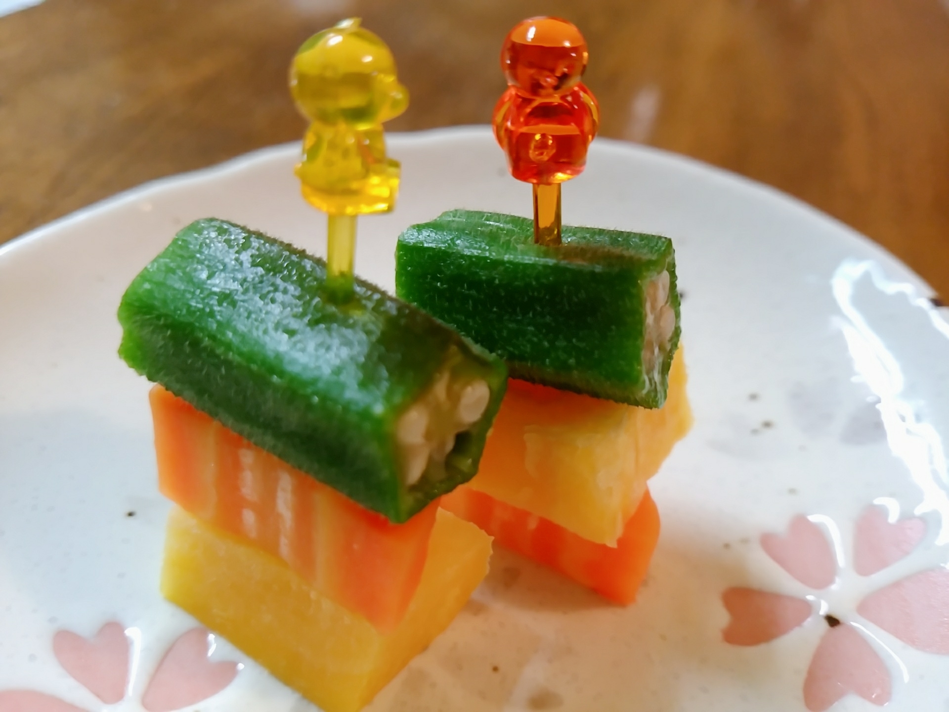 お弁当に 薩摩芋オクラ人参のピンチョス レシピ 作り方 By のん786 楽天レシピ お弁当に 薩摩芋オクラ人参のピンチョス レシピ 作り方 By のん786 楽天レシピ