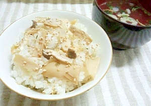 なんちゃって松茸ご飯 本物そっくり松茸ご飯 レシピ 作り方 By Bikuni 楽天レシピ