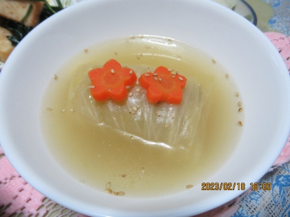 中華風スープのロールキャベツ
