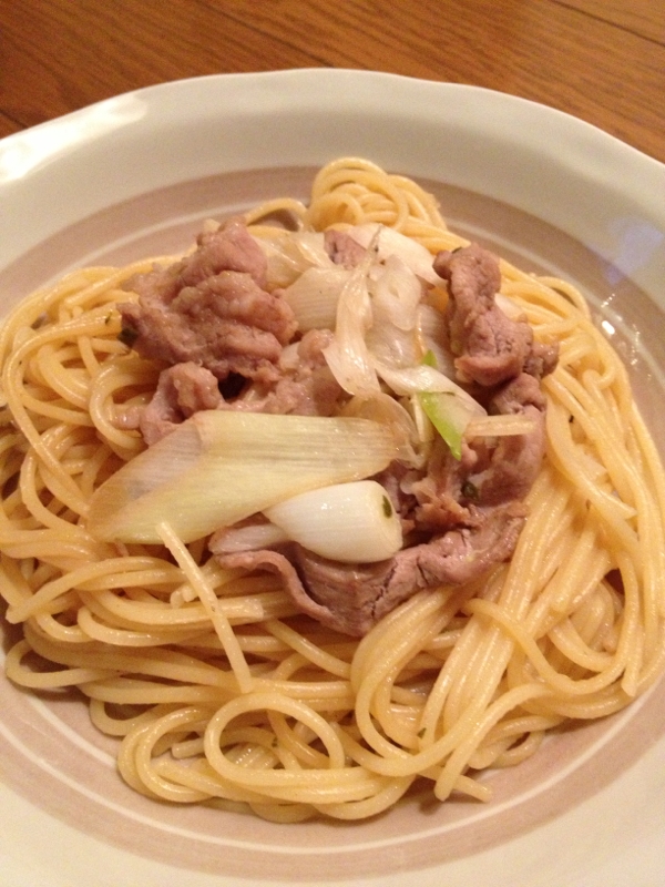 豚肉と長ネギの柚子胡椒パスタ レシピ 作り方 By みゅうしろ 楽天レシピ