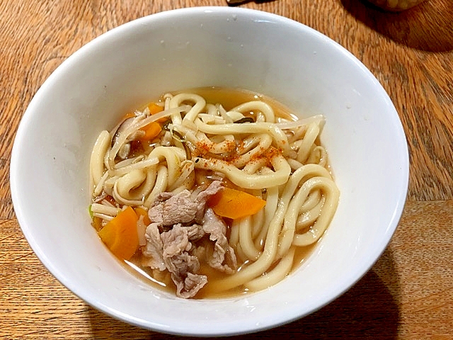 簡単豚肉うどん