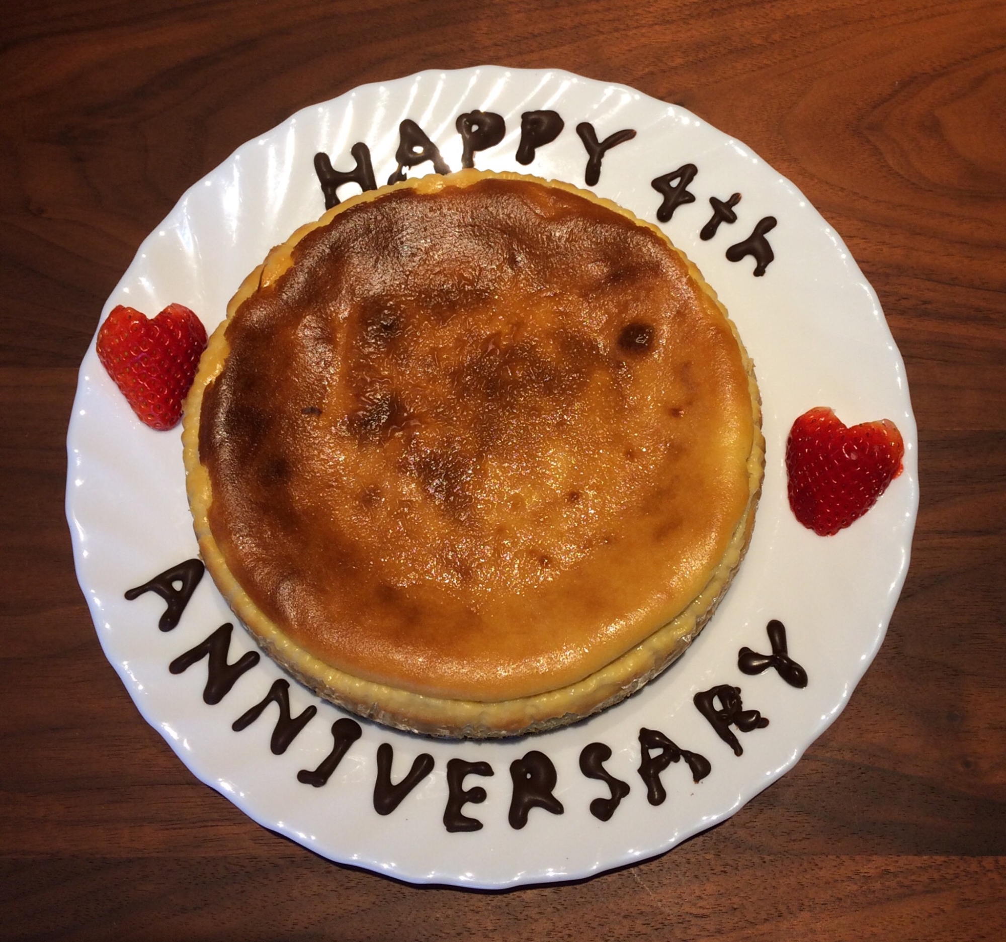 結婚記念日♡ベイクドチーズケーキ