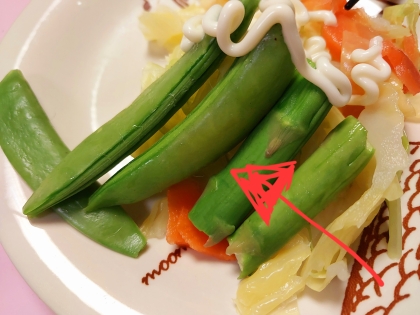 甘み引き立つスナップえんどう♫蒸しと焼き