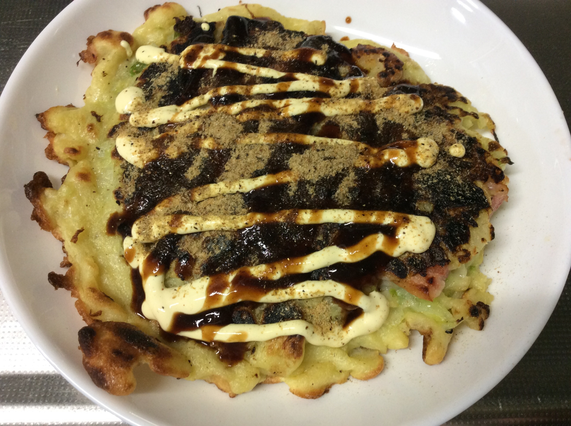 超高値のキャベツを使わないレタスお好み焼き