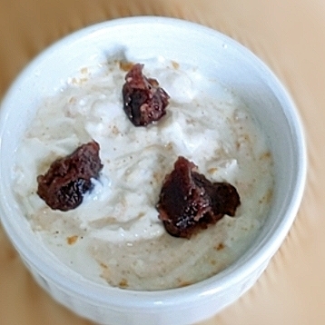 今日のヨーグルト♡八ツ橋風、ようかんのせて