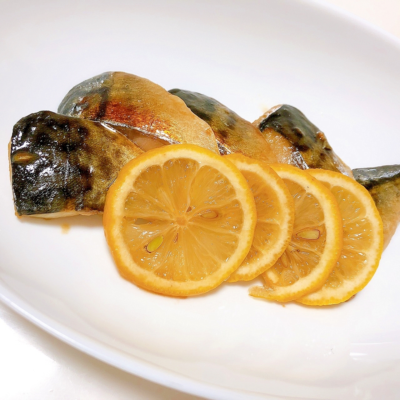 さっぱり　サバの幽庵焼き　レモン風味
