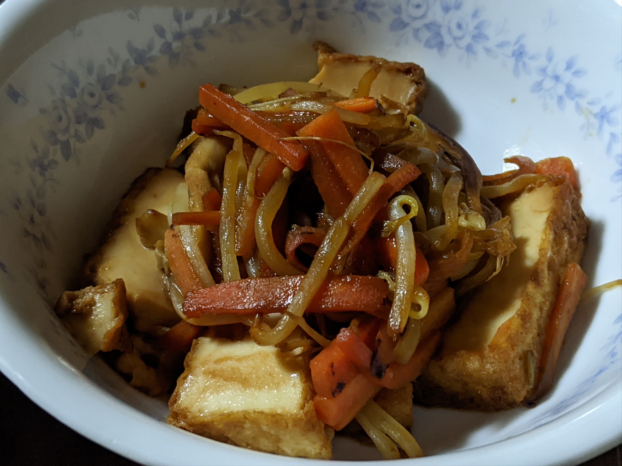 厚揚げと野菜の味噌炒め