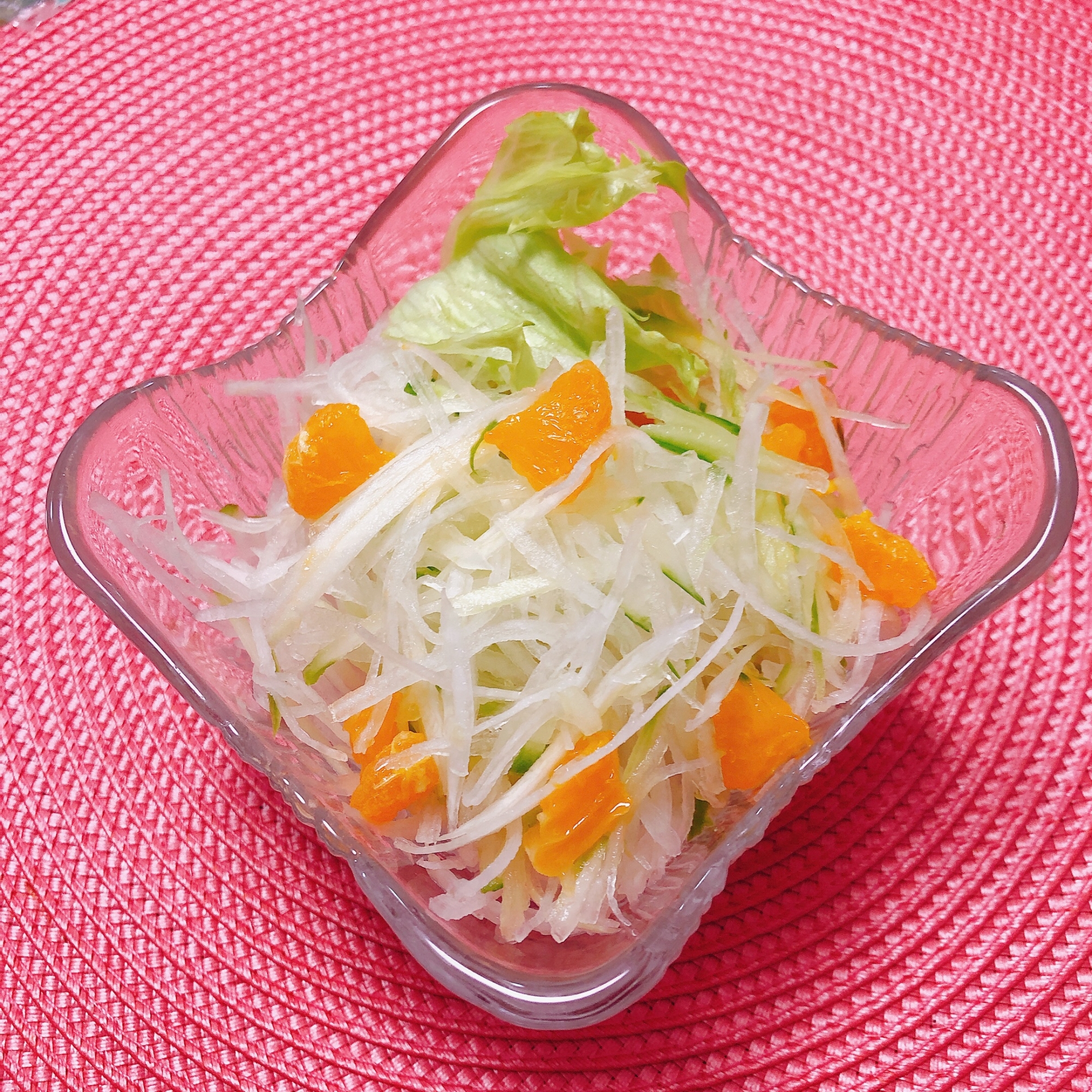 季節のみかんと大根サラダ✧˖°