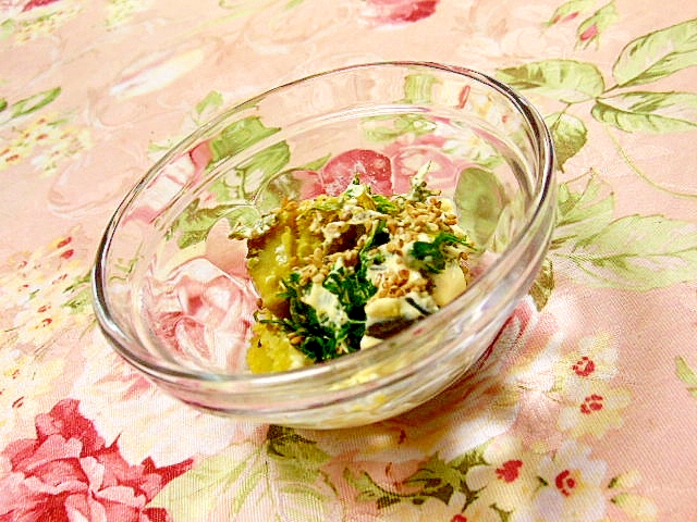 ツーン❤薩摩芋とわさび菜のワサマヨサラダ❤