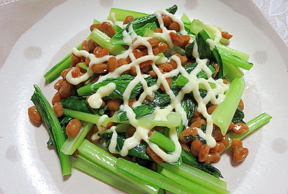 小松菜と納豆の簡単炒め