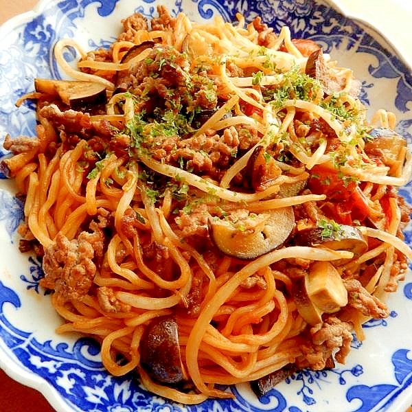 ５分！？ミートソースな焼きそば♪（お好みで青海苔）