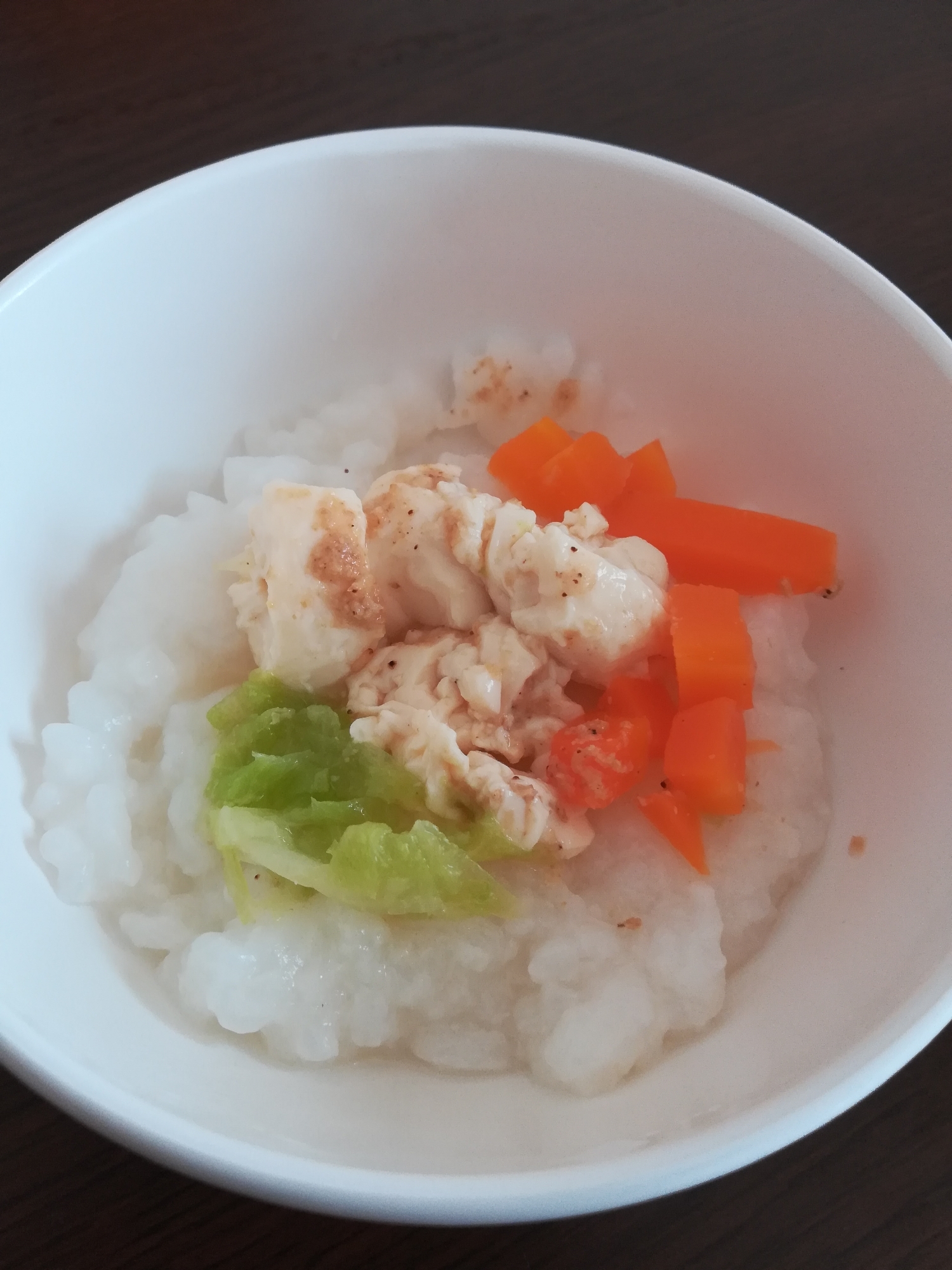 離乳食後期★にんきゃべゴマ豆腐粥