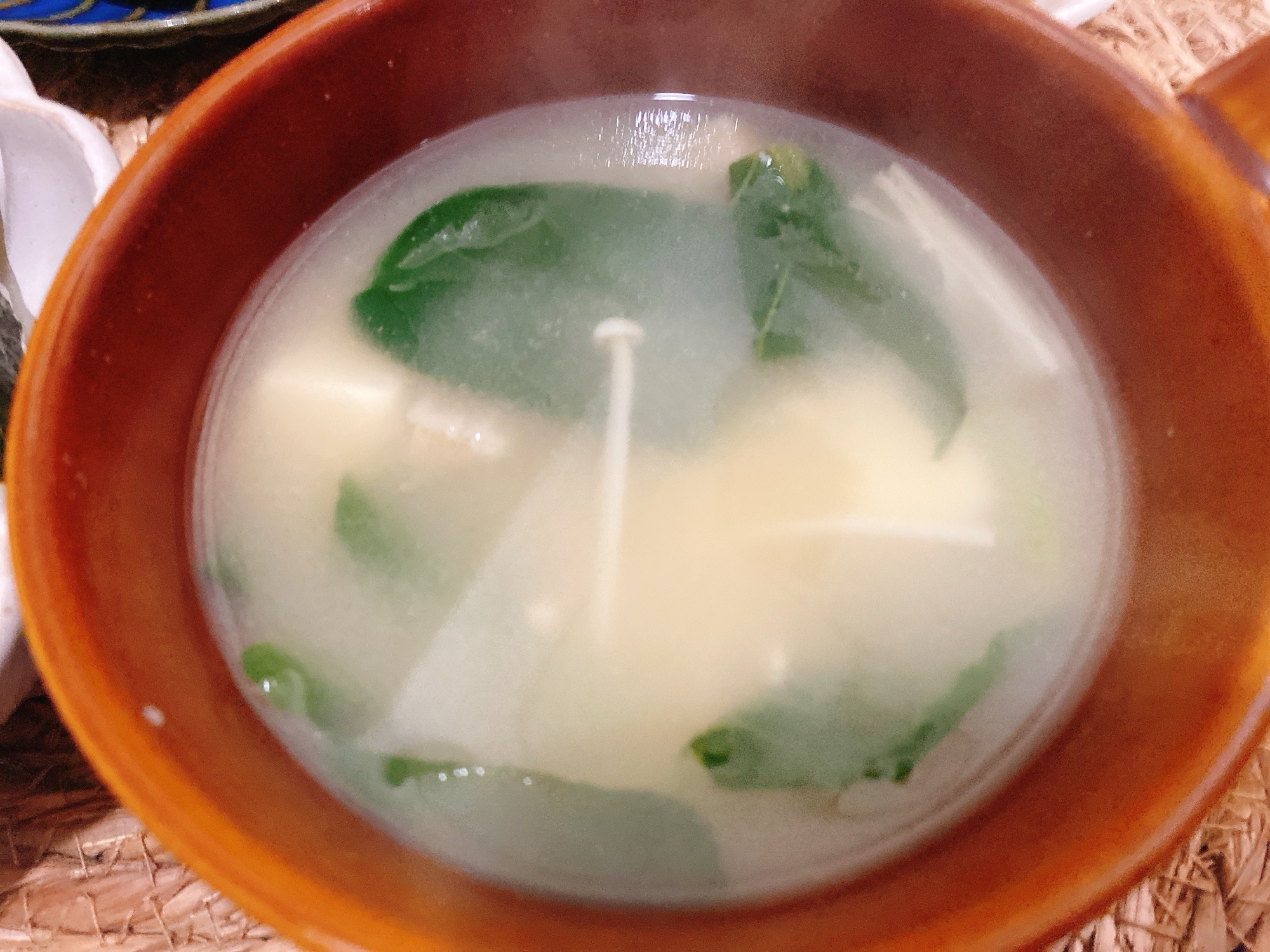 ➿小松菜と豆腐のお味噌汁➿