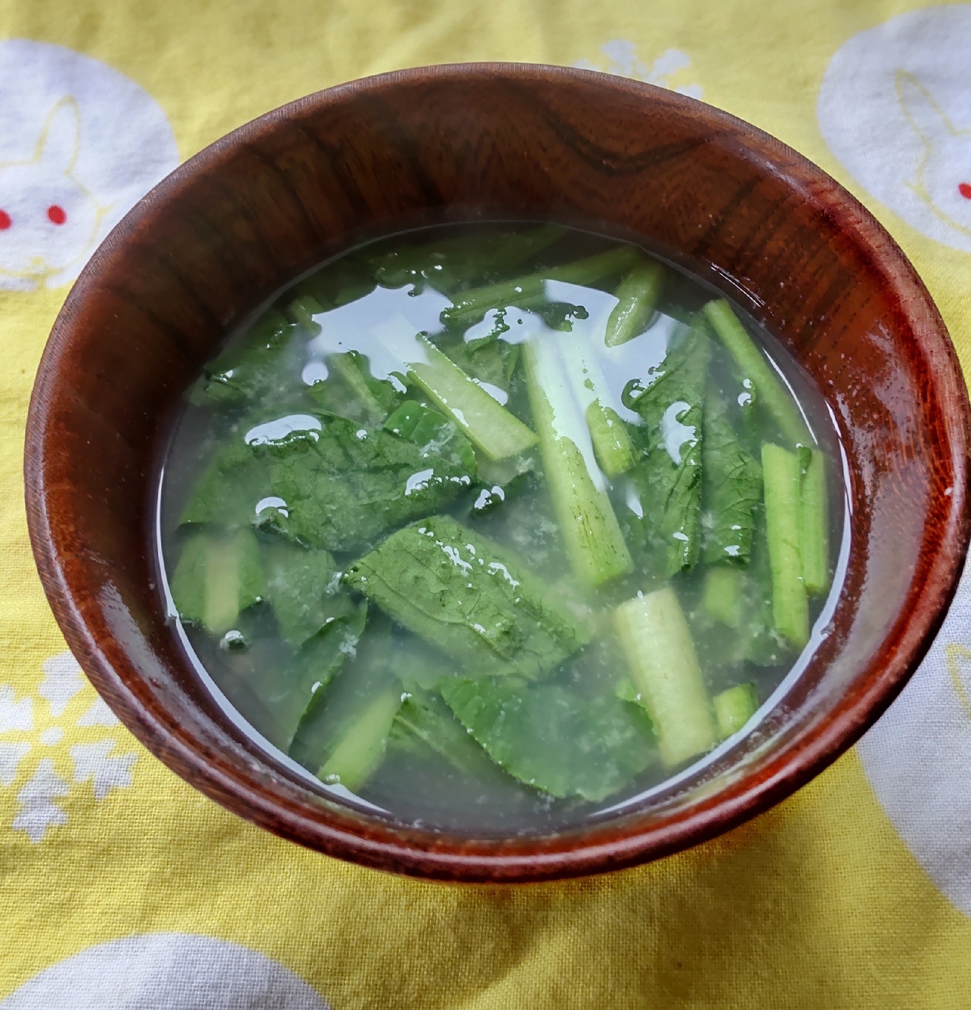 小松菜の糀お味噌汁♪