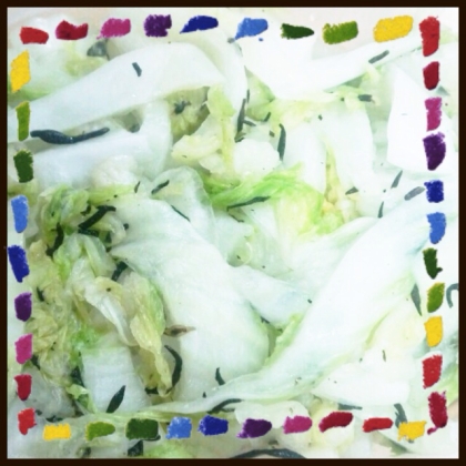 白菜と塩ひじきの漬け物(´Д｀)