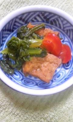 厚揚げと小松菜の煮物