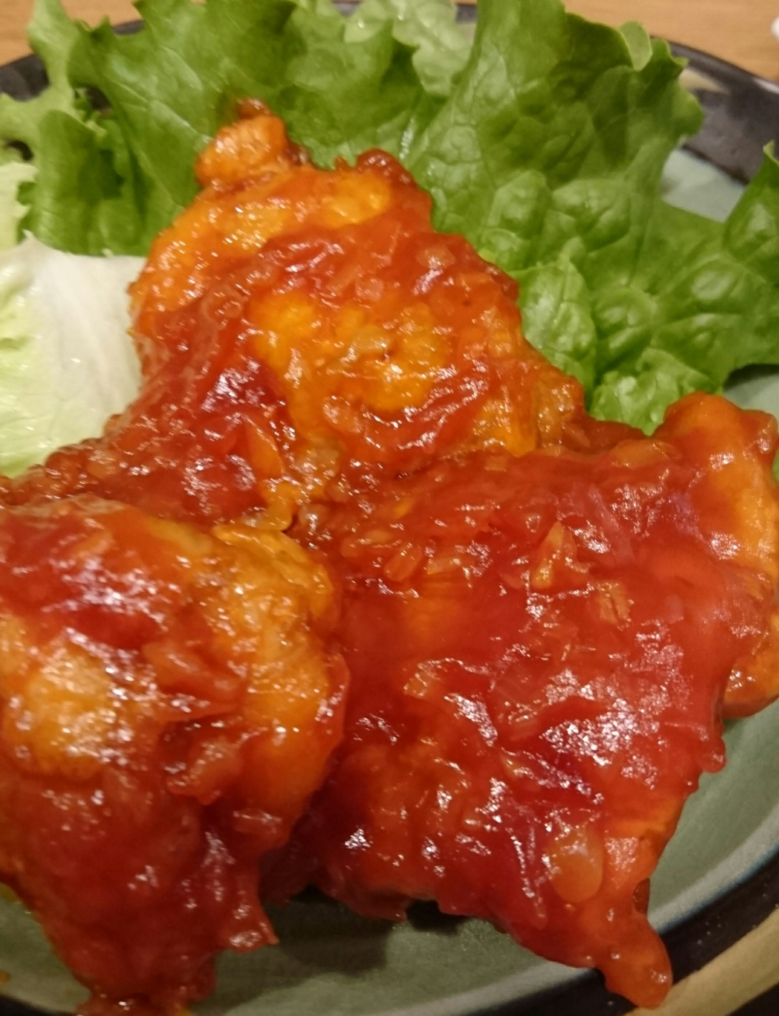鶏のから揚げ!チリソース