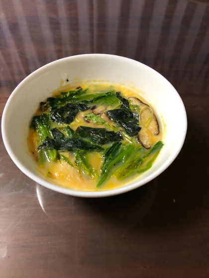 きのことカニカマの茶わん蒸し（レンジ蒸し）