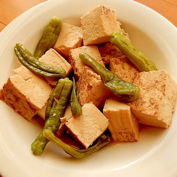 早い！カルシウム増し❤焼き豆腐&ししとう含め煮♪