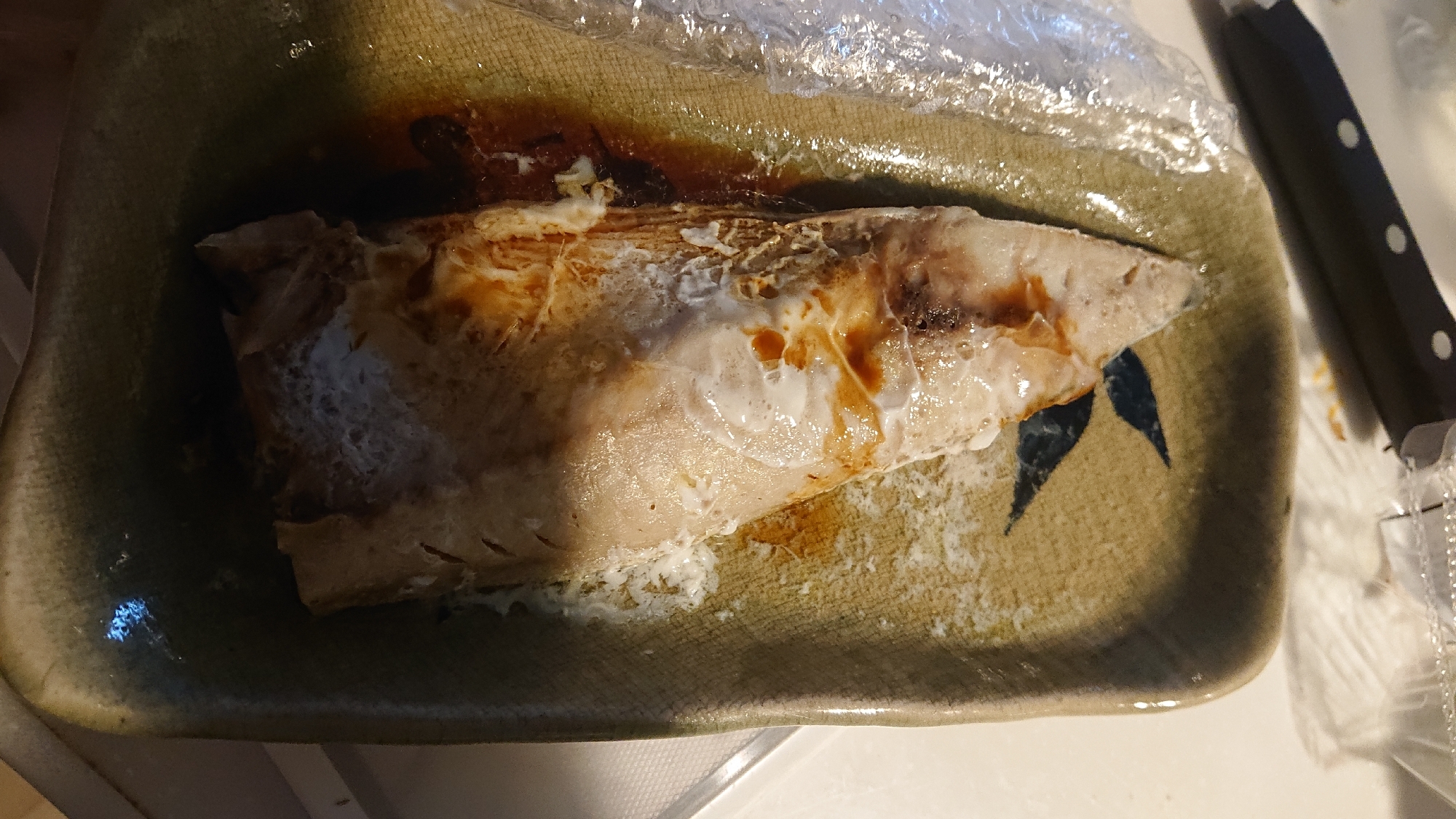 鯖の梅かつお醤油焼き