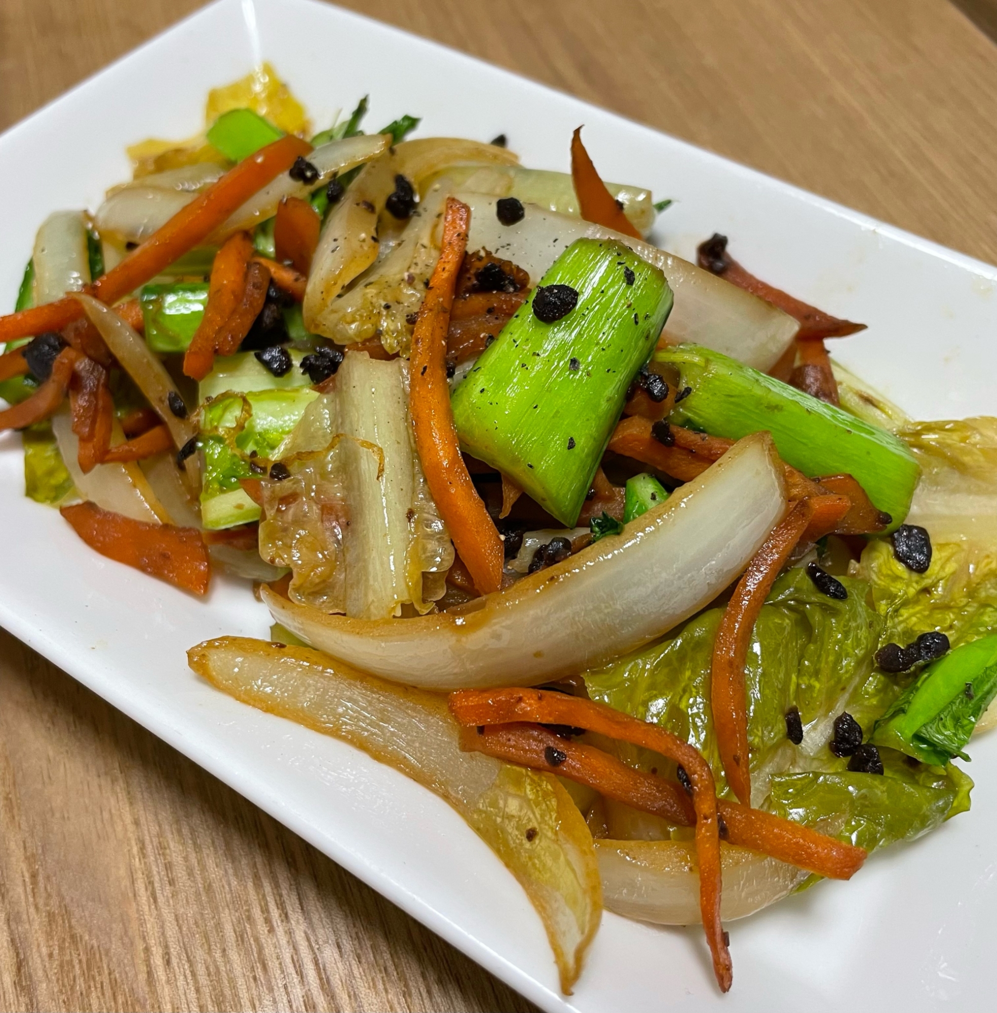 シャキシャキ野菜の豆鼓(トウチ)炒め♪