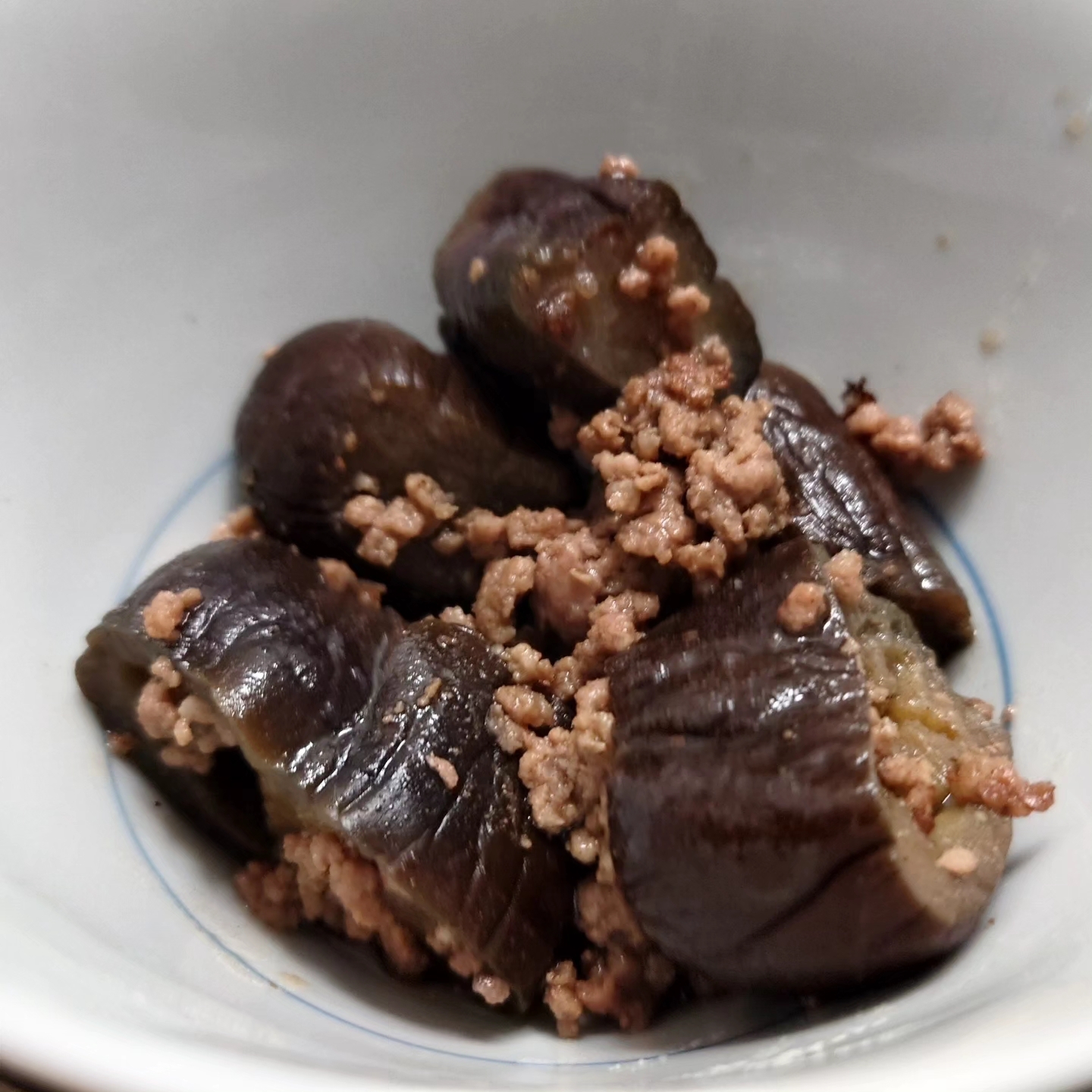 茄子の挽き肉の煮物