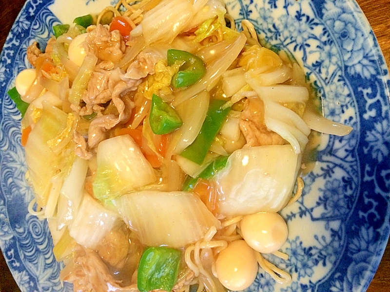 ちゃんぽん麺で☆あんかけ焼きそば