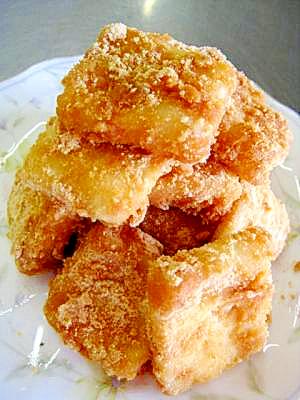 高野豆腐のあべかわ風