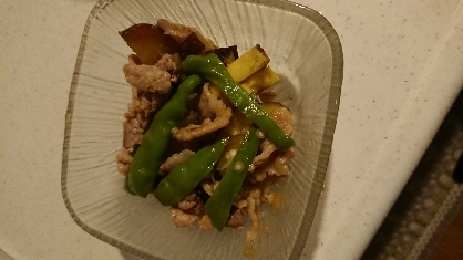 電子レンジで☆豚肉とさつまいものバターしょうゆ蒸し