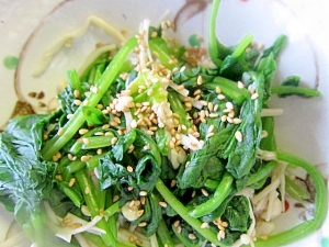 えのきほうれん草胡麻サラダ レシピ 作り方 By Skip Right 楽天レシピ