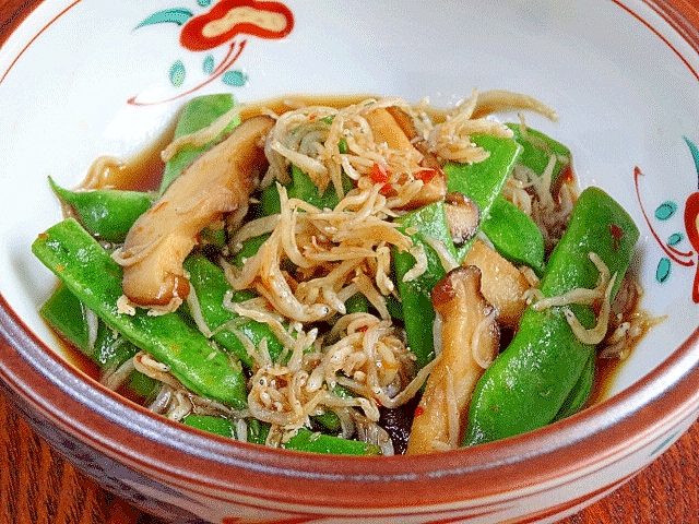 夏のお惣菜☆　「ササゲとじゃこ甘辛炒め煮」