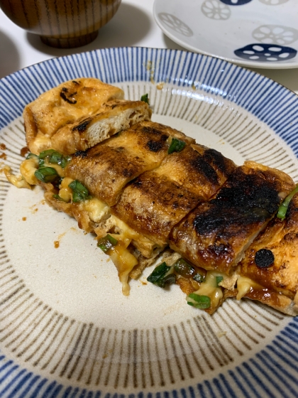 一番美味しい食べ方！栃尾油揚げのネギ味噌はさみ焼き