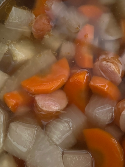 大根のスープ、美味しかったです。寒くなってきたのでまた作ります。