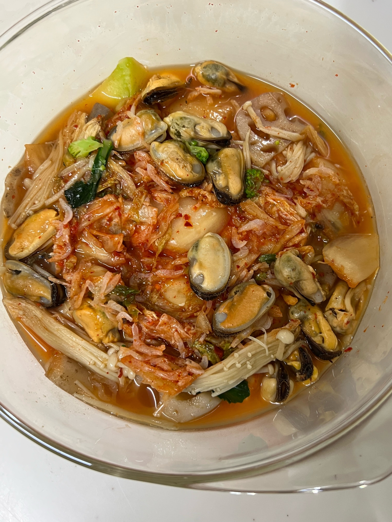電子レンジで♪簡単チゲ風豆腐