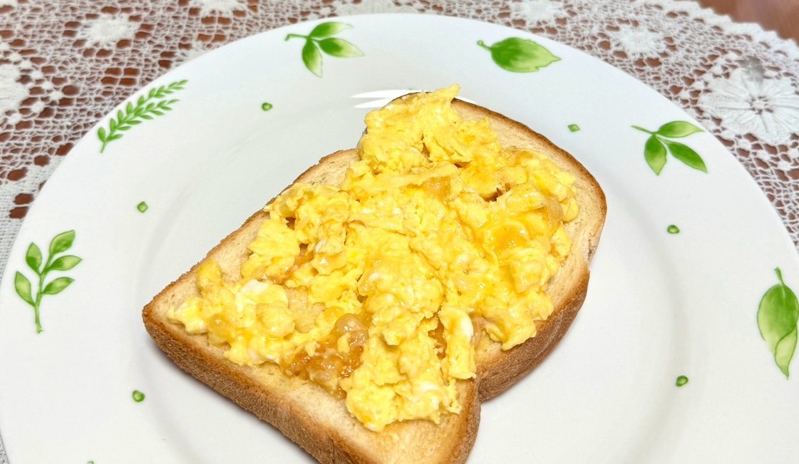 夏休みに!とろっと卵とチーズの☆オープンサンド