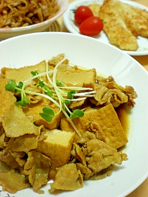 厚揚げの煮物。カレー風味で食欲アップ☆