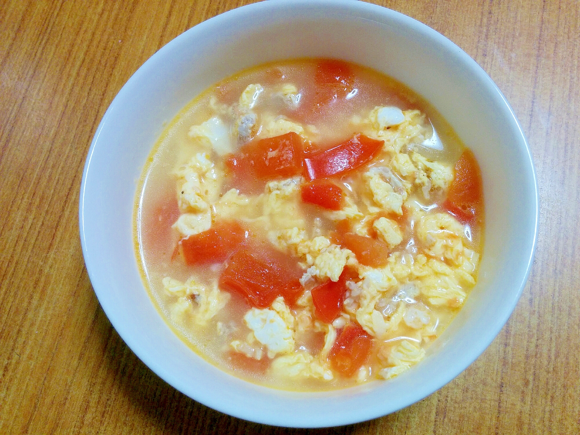 【離乳食】トマトたまごの牛肉スープ