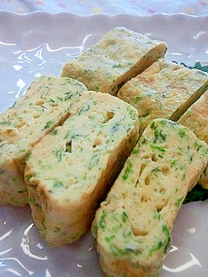 マヨネーズでふっくら♪青のりの卵焼き