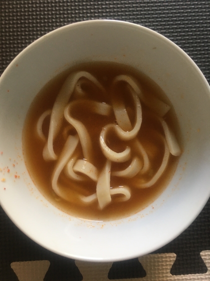 残ったカレーで簡単カレーうどん♪