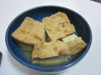 三温糖と新味料で作る♡厚揚げ豆腐の煮物✨