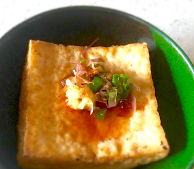 簡単朝ごはん【厚揚げのオーブントースター焼き】