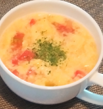 トマトの洋風かきたまスープ