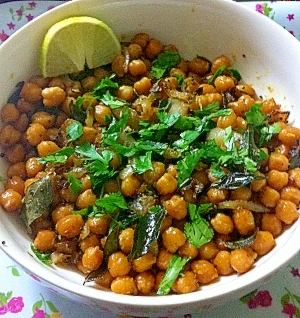 ☆スリランカの味♪ひよこ豆のスパイシー炒め☆