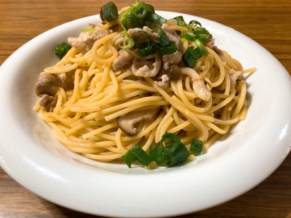 きのこと豚肉の和風パスタ